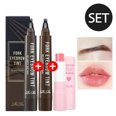 2 Gabel-Augenbrauenstifte + Lippenbalsam gratis