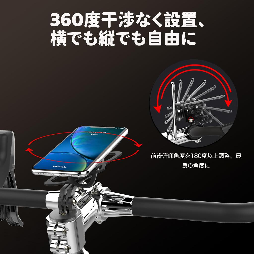 PANTHER Made in Japan Bicycle Smartphone Holder for Motorcycles and Smartphone Phone Made of Silicone and Strong Easy Installation and Strong Free