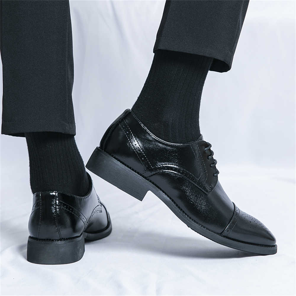 Fashion Height Increasing Brogue Men's Summer Boots White Shoes For Men Tall Shoes Men's Shoes Sneakers Sport Sho Exercise Famous