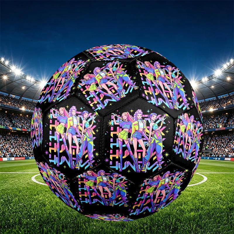K Print Size 5 Soccer Ball, PU Wear Resistant Football for Match Training and Daily Practice, Birthday Gift for Soccer Fans