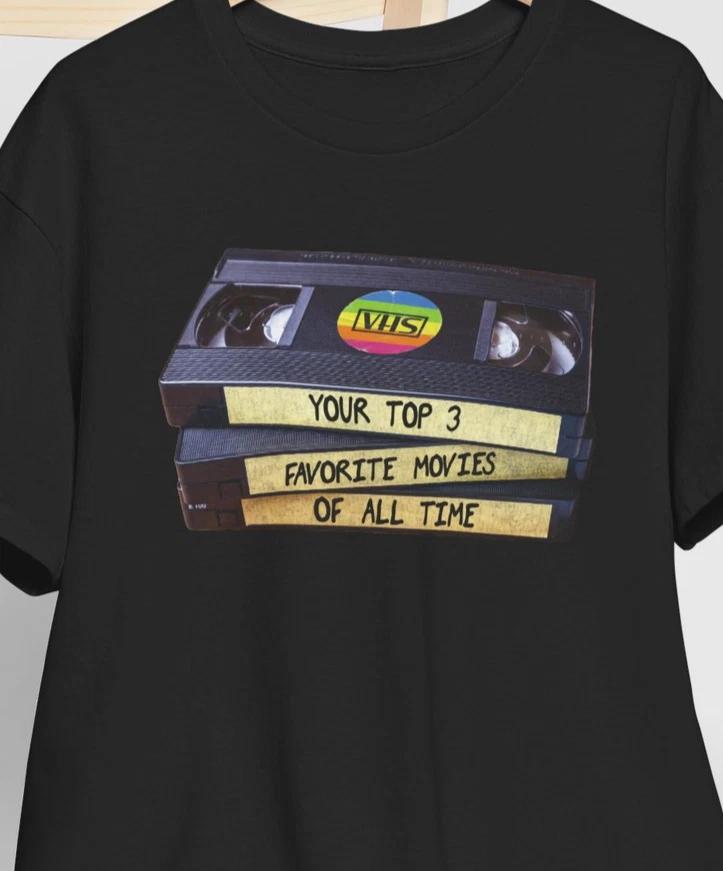 

Movie Film Lover Personalized Custom Shirt Retro Vintage Classic Cinema 80s VHS 2XL