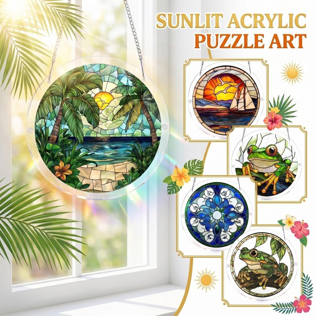 Acrylic Puzzle Toy Suncatcher Window Hanging