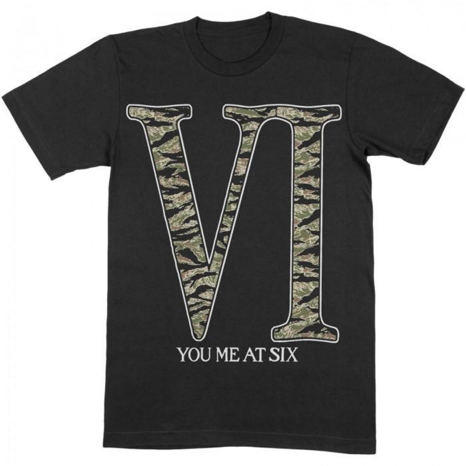 

You Me At Six Unisex Adult VI Camo Cotton T-Shirt S чёрный