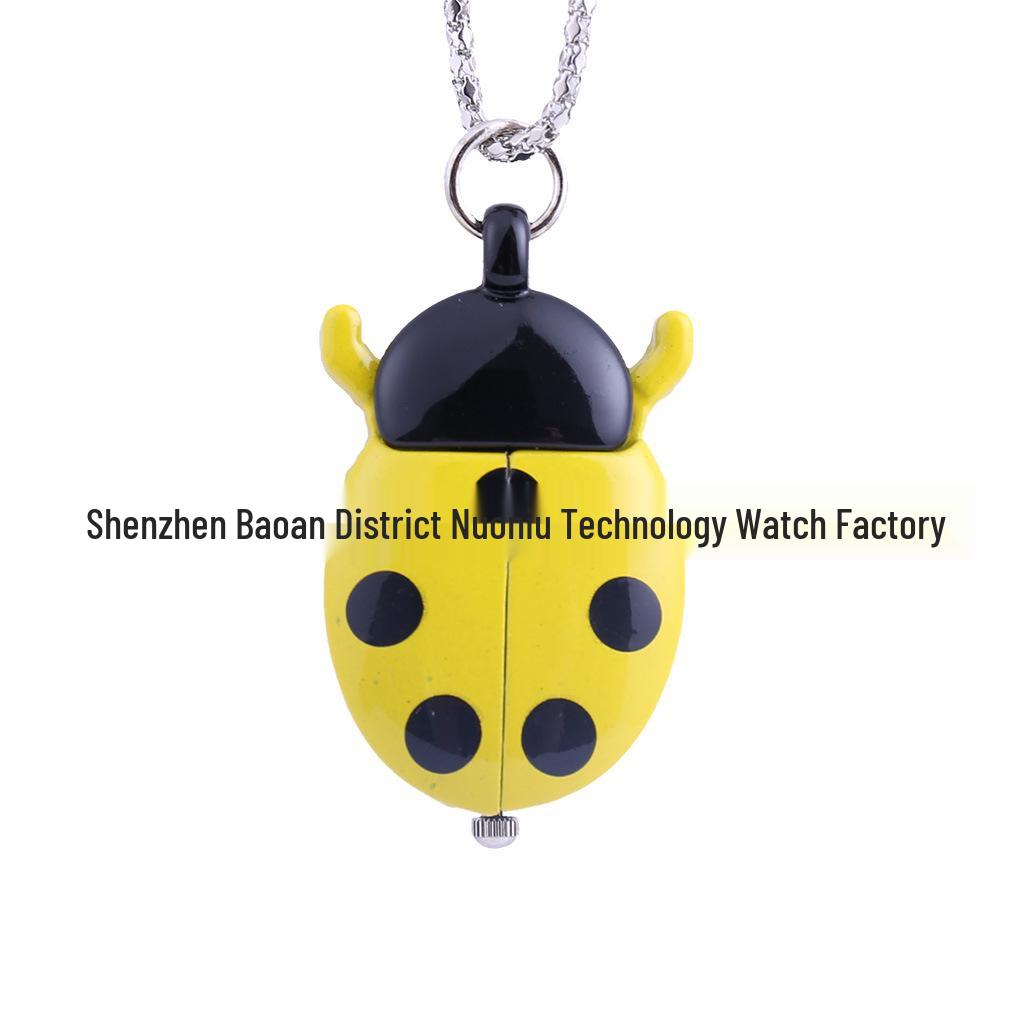 Ladybug Quartz Pocket Watch - Cute Animal Design, Multiple Colors Available