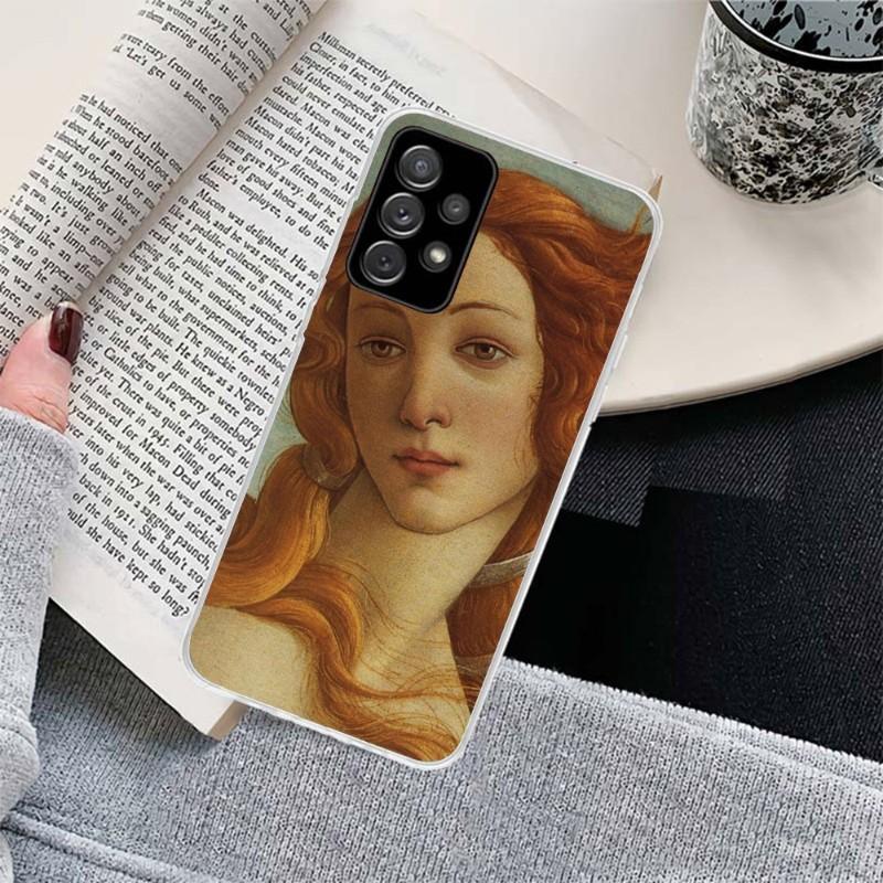 Umělecká malba Zrození Venuše Pouzdro na mobil pro Samsung Galaxy S10 S21 S22 Plus Ultra A91 A51 A21S A12 Průhledný kryt na telefon