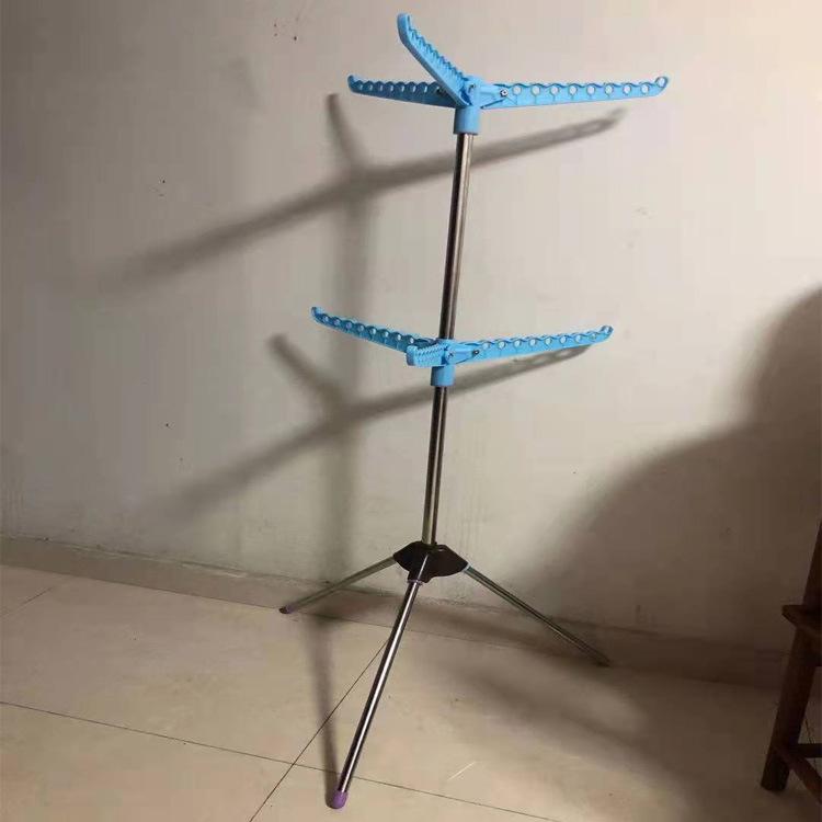 

2025 Треугольная вешалка для одежды от пола до потолка, вешалка для одежды из нержавеющей стали для помещений, простая термоусадочная вешалка для одежды