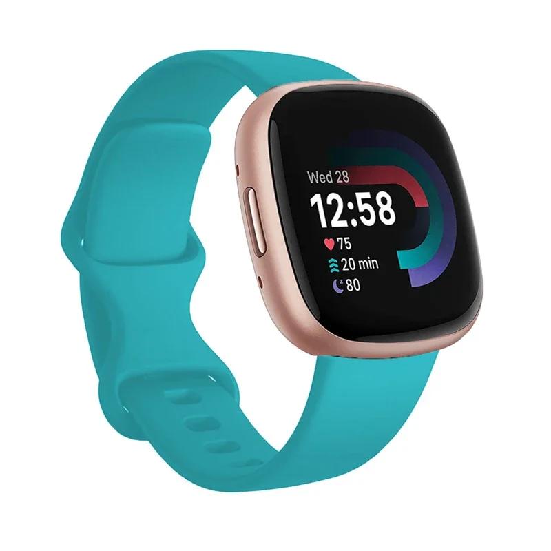 Sport Band For Fitbit Versa 3 Strap Smartwatch Wristband Accessories Watchbands Soft Silicone Bracelet For Fitbit Sense Versa3