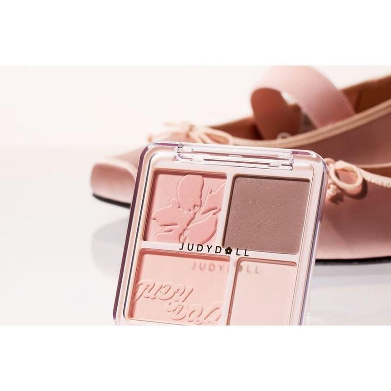 Judydoll - 4-Farben Rouge & Highlight Palette (5-6)