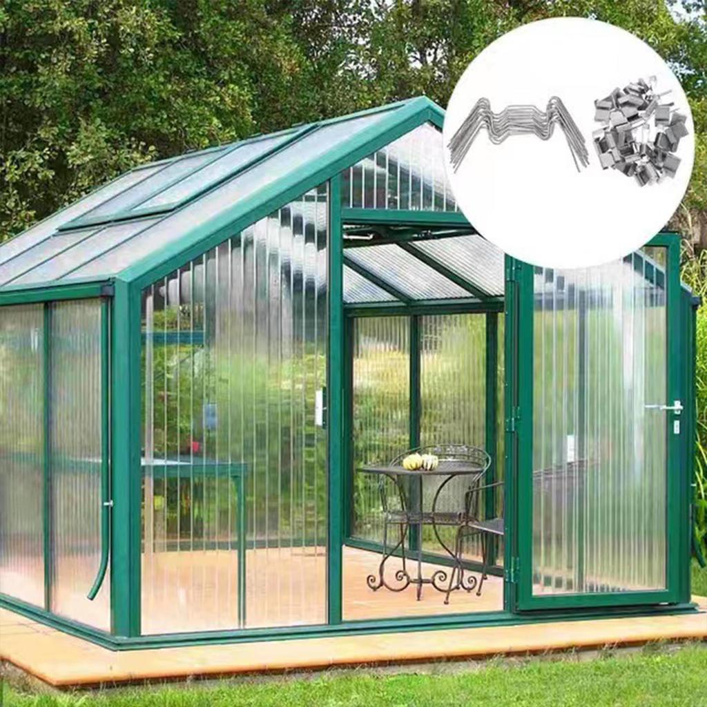 50 Pieces Greenhouse Glass Pane Clips Portable Window Clips Greenhouse Repair