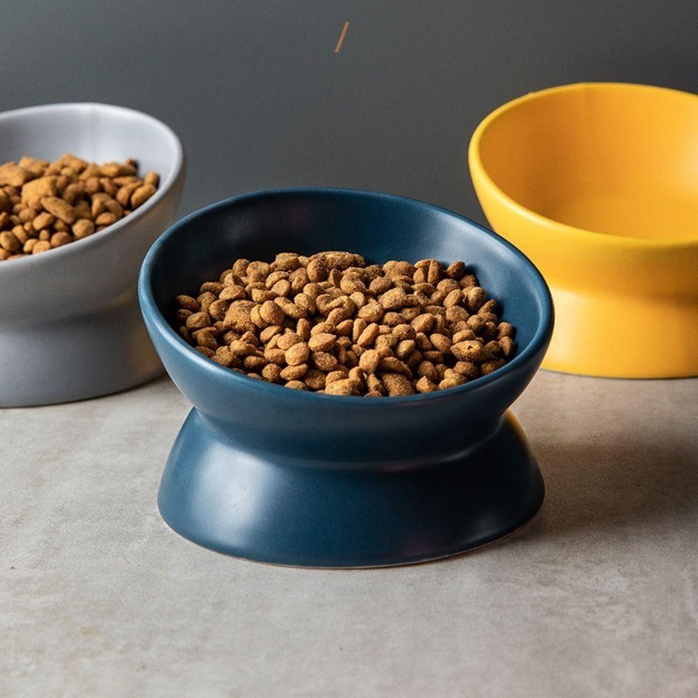 Protect The Cervical Cat Bowl Minimalist Ceramic Pet Bowl Dog Cat Food Bowl  Pet Supplies
