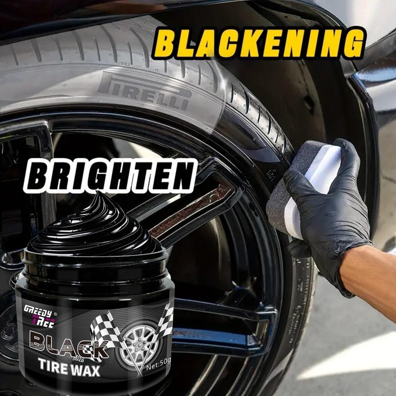 

Car tire gloss wax, tire repair and maintenance wax to prevent cracking and aging, restore tire black gloss 50 ML