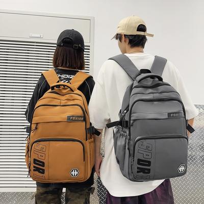 Large Capacity Student Schoolbag Letter Print Women's Lightweight Waterproof Backpack Men Travel Bag