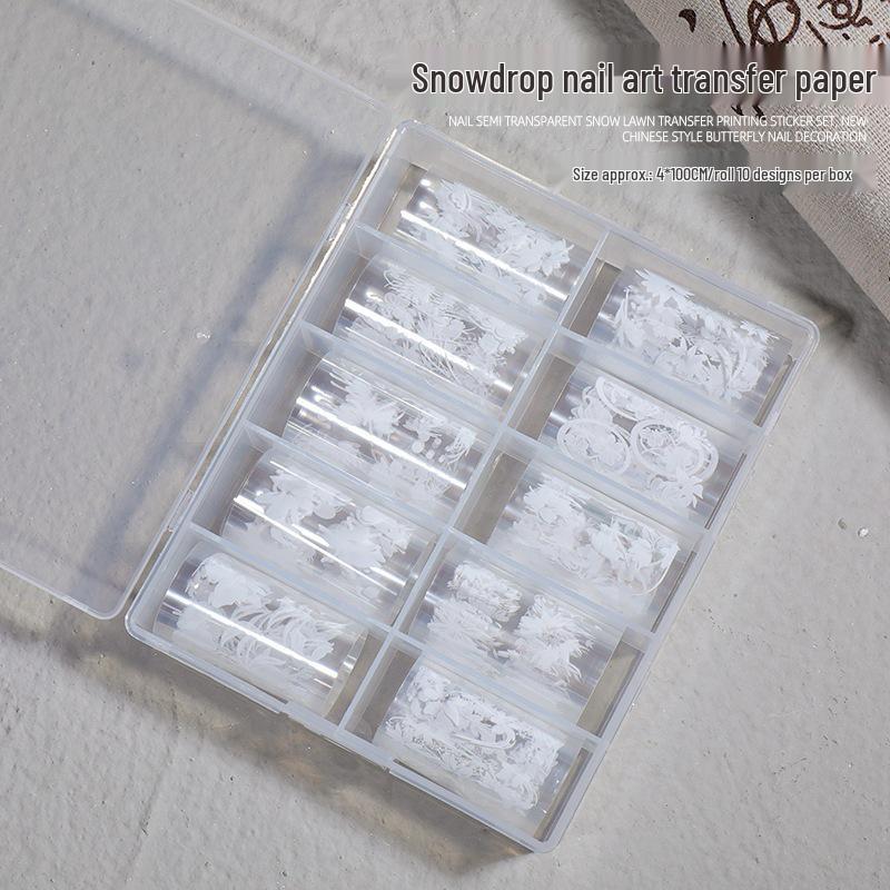 

Полупрозрачные наклейки для ногтей в виде бабочек и цветов - Новые аксессуары для нейл-салона в китайском стиле