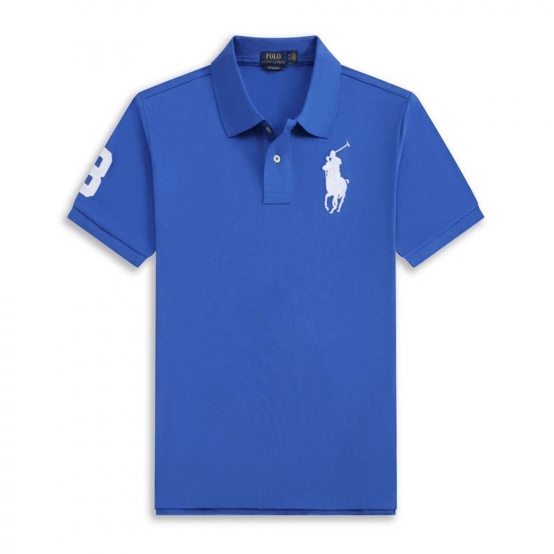 Camisa Polo Masculina com Bordado Big Pony Verão Manga Curta Camiseta Business