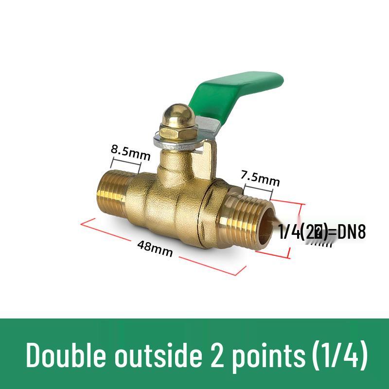 Copper DN20 Thickened Water Valve, Internal/External Thread, Pneumatic Ball Switch, 2-Point One-Piece Design