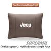 Car Suede Leather Headrest Seat Waist Cushion Pillow Jeep Patriot Commander Renegade Compass Grand Cherokee Wrangler Gladiator QW1