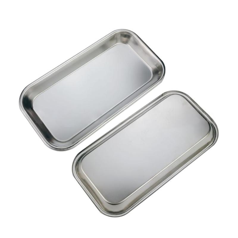 Multi-Function Storage Tray Stainless Steel Lab Instrument Organizer Holder Laboratory Station Square Metal Dish