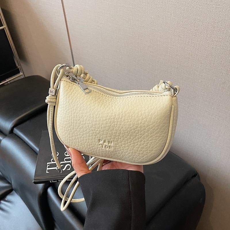 Fashion Simple Solid Color Shoulder Armpit Bag Ladies Pu Leather Crossbody Bags Casual Commuting Shoulder Bags