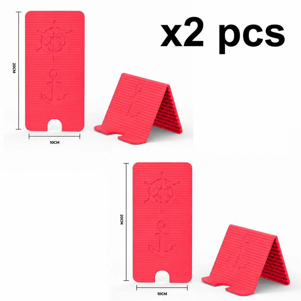Flexible Silicone Phone Holder, Desk&Travel, Airplane Tray Table, Bendable Desktop Stand, Generic Portable Holder 4 Colors