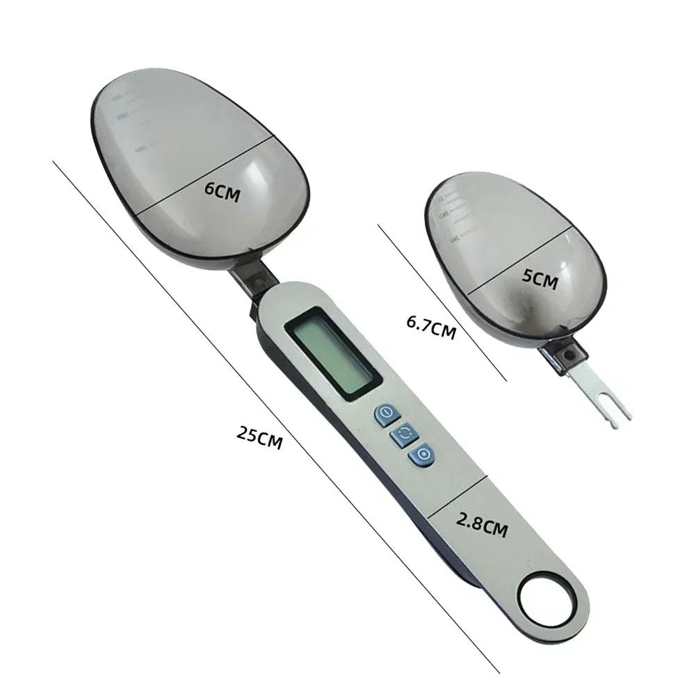 Electronic Measuring Spoon Grey Ergonomic Plastic Handle Digital Kitchen Scale Spoon Portable Electronic Scale For Baking