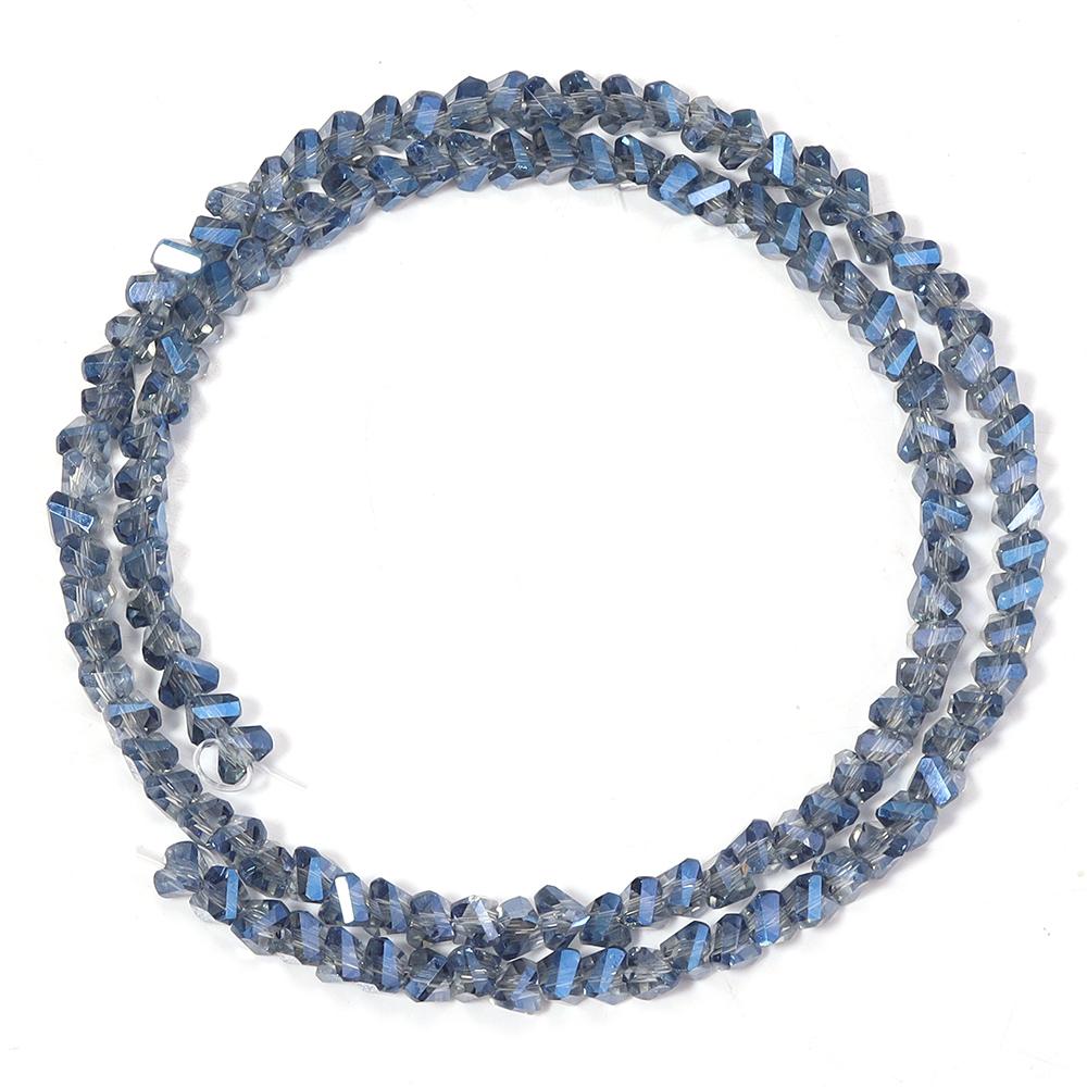 120pcs/lot 4mm Triangular Crystal Glass Beads Loose Beads Spacer Beads For Jewelry Making DIY Bracelet Necklace Accessories