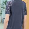 Women's Clothing Casual Hollow Out Knitted Pullovers Fashion Solid Color 2023 Summer Thin Peter Pan Collar Screw Thread T-shirt