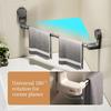 Wall Mounted Towel Rack Suction Cup Bathroom Storage Rod Durable Clothes Drying Rack