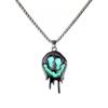 Punk Halloween Skull Necklace Zinc Zinc Alloy Hip Hop Neck Chains Simple Luminous Pendant Necklace  Halloween