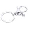 10Pcs Big Lobster Clasp Hooks Keychain Split Ring Short Chain Key Ring Diy