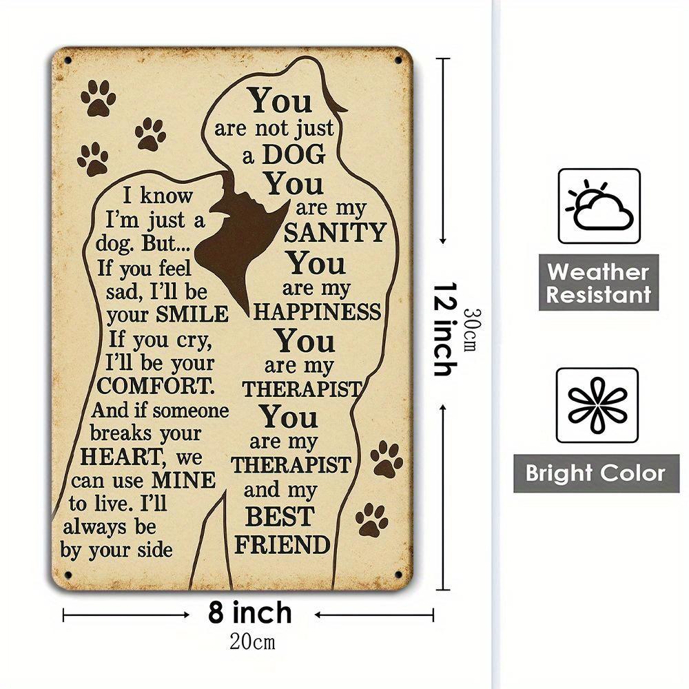 Vintage Dog Love Sign - 20x30cm Heartwarming Metal Decor for Pet Lovers