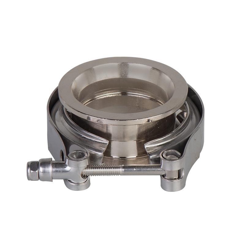 universal 2,2.25,2.5,3,4 inch V-Band Clamp Flange Kit Turbo Downpipe Wastegate V-band Turbo Exhaust Pipes Car Accessories