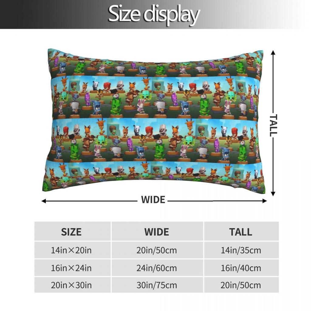 Zooba Battle Arena Rectangle Pillowcase Cushion Cover Decor Bedroom Bed Home Comfort Throw Pillow