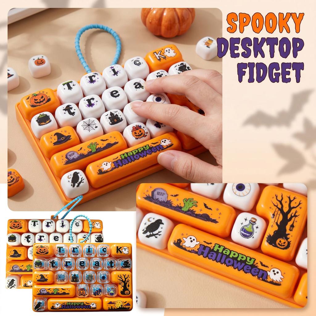 Halloween Keyboard Stress Toy Pendant Keychain Party Decoration