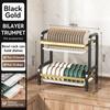 Large-capacity Kitchen Spice Rack Multi-functional Dish Drying Rack Bold And Thick Dish Rack Load-bearing Tough Stand