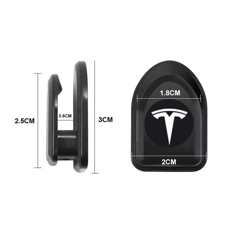 Mini Car Hooks Black Self Adhesive Invisible Hooks Interior Storage Holder For Tesla Model 3 Model S Model X Y Roadster Performance