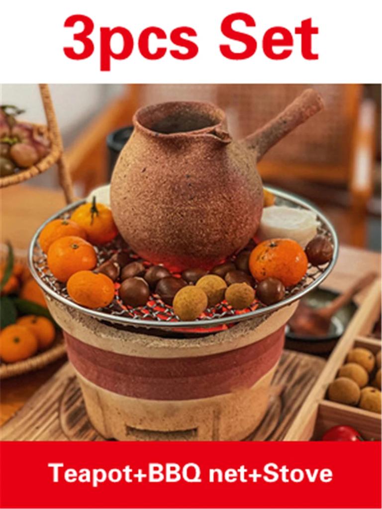 Teapot Pottery Justice Cup Handmade Clay Pot Natural Pottery Tea Pot Pottery Pot Water Jug Boil Tea In a Fire Roast Tea Pots