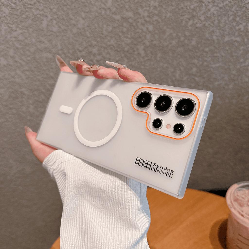 Soft Yarn Magnetic Suction Suitable for Samsung S25 Ultra Mobile Phone Case Skin Matte S24fe Semi Transparent Simple and Advanced S23 Shell