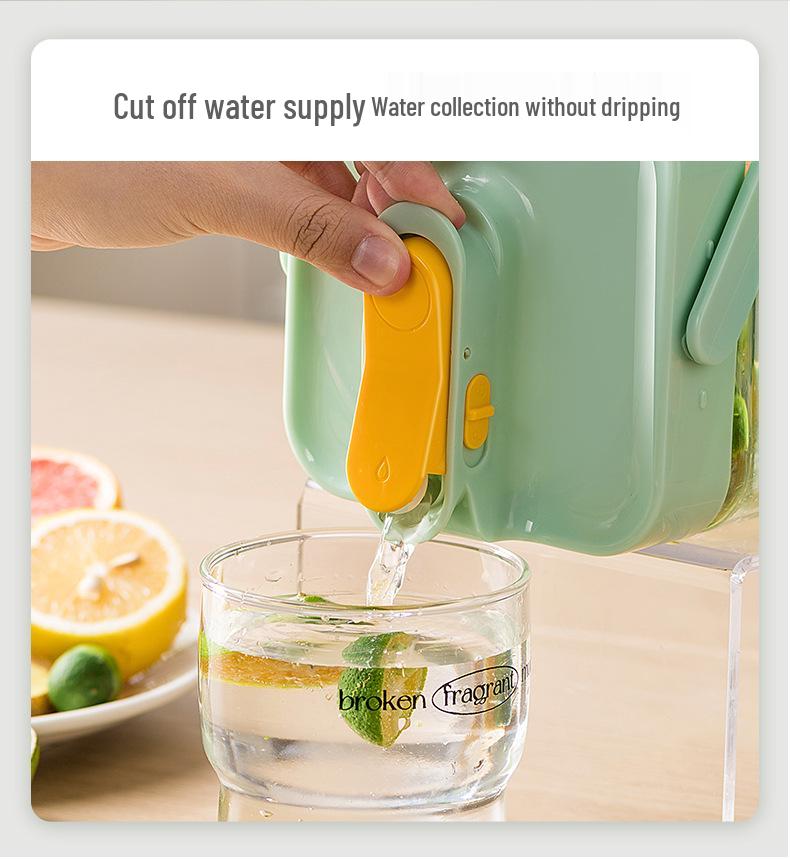 Large-Capacity Summer Flower Teapot with Faucet - Outdoor Cold Water Jug