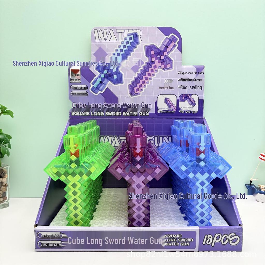 Minecraft Block Long Sword Water Gun Toy - Fun Arcade Points Gift