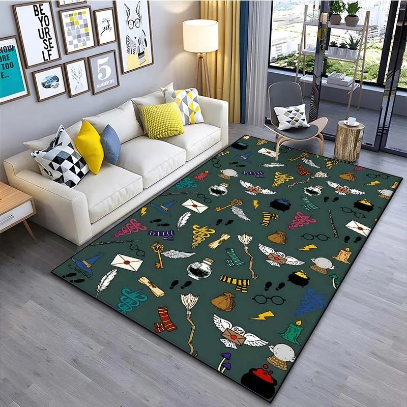 Funny Magic Pattern Carpet Soft Floor Rug for Kids Living Room Bedroom Sofa Doormat Decoration Non-slip Washable Large Size Mat