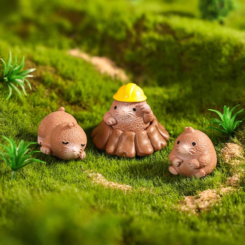 Niedliche und bezaubernde kleine Murmeltier Gartenlandschaft Dekoration Puppenhaus Büro Schreibtisch Ornament