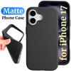 Rückseite Matt Schwarz Frosted Rückabdeckung Für iPhone 17 17Air 17Pro Stoßfest Schutz Stoßfänger Weiche TPU Hülle Für iPhone 17 Pro Max
