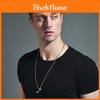 Titanium Steel Mens Necklace With Pendant And Beaded Chain For Casual Wear