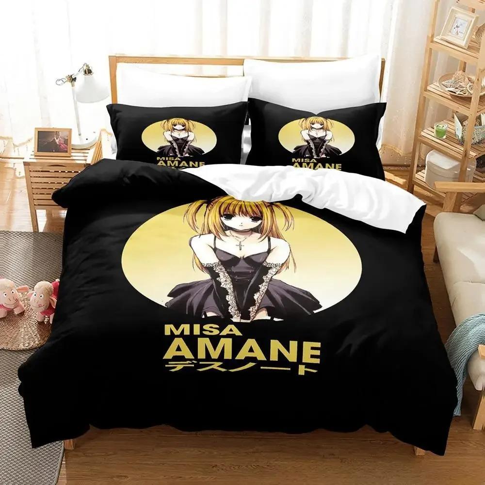 New Death Note Misa Misa Bedding Set Single Twin Full Queen King Size Bed Set Adult Kid Bedroom Duvet Cover Sets Anime Bed