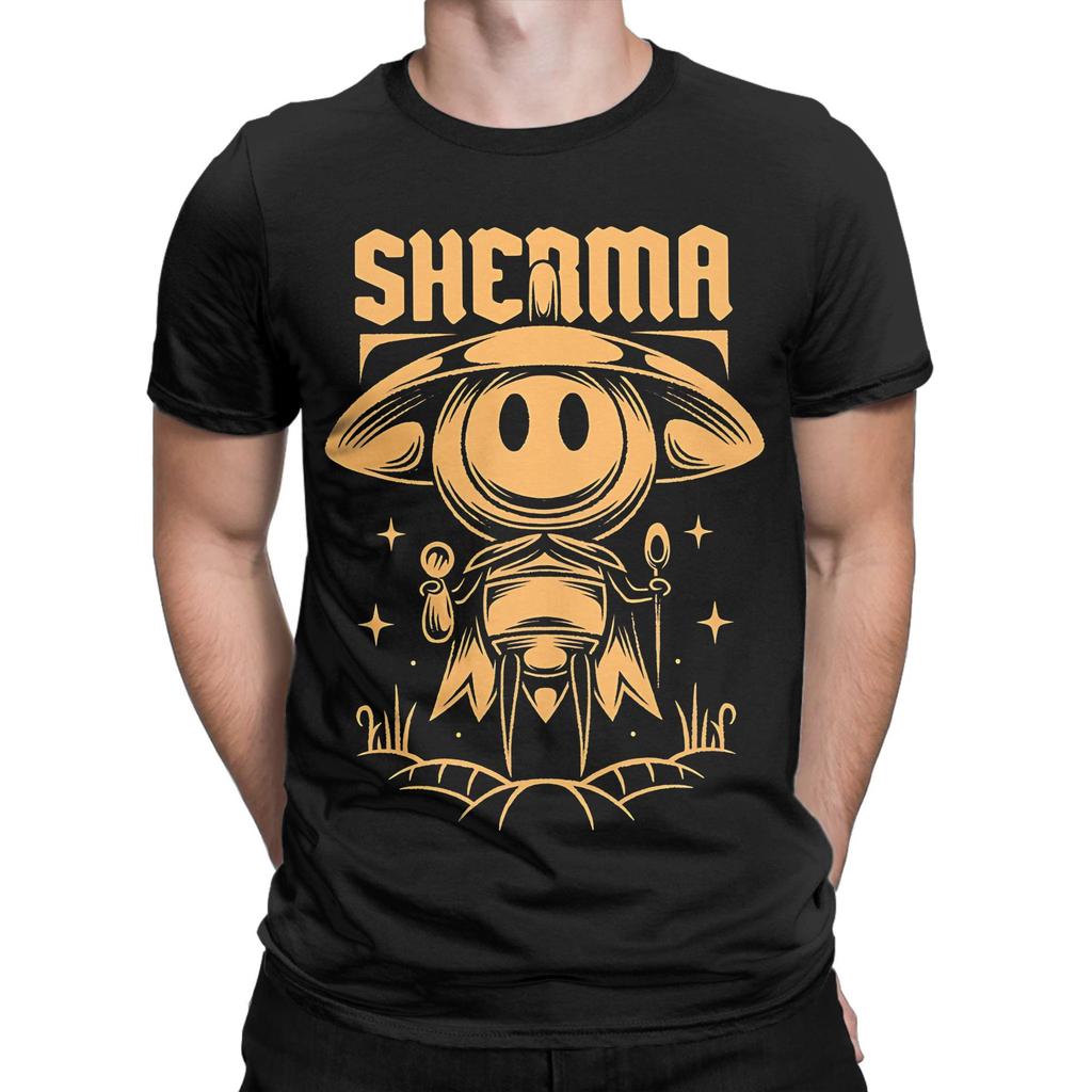 Pánská trička Hollow Knight Silksong Sherma Vintage 100% bavlněná trička s krátkým rukávem a kulatým výstřihem Oblečení Dárek