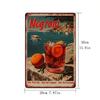 Vintage Metal Poster Cocktail Theme Wall Art For Kitchen