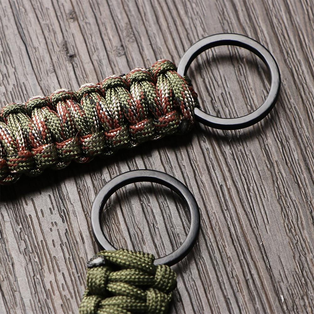 Parachute Cord Lanyard Keychain Climbing Carabiner Camping Outdoor Survival Tool