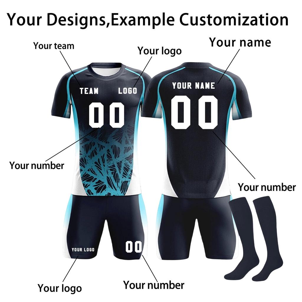 DIY Custom Adult And Children Three-piece Football Uniforms