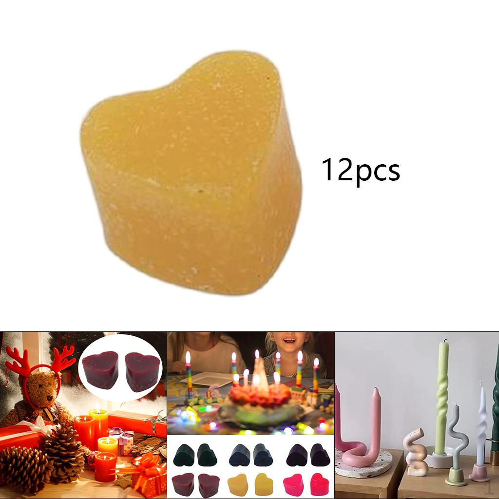 

12 Pcs/Pack Candle Wax Dye Handmade Soy Safety for Candles Making Beeswax жёлтый