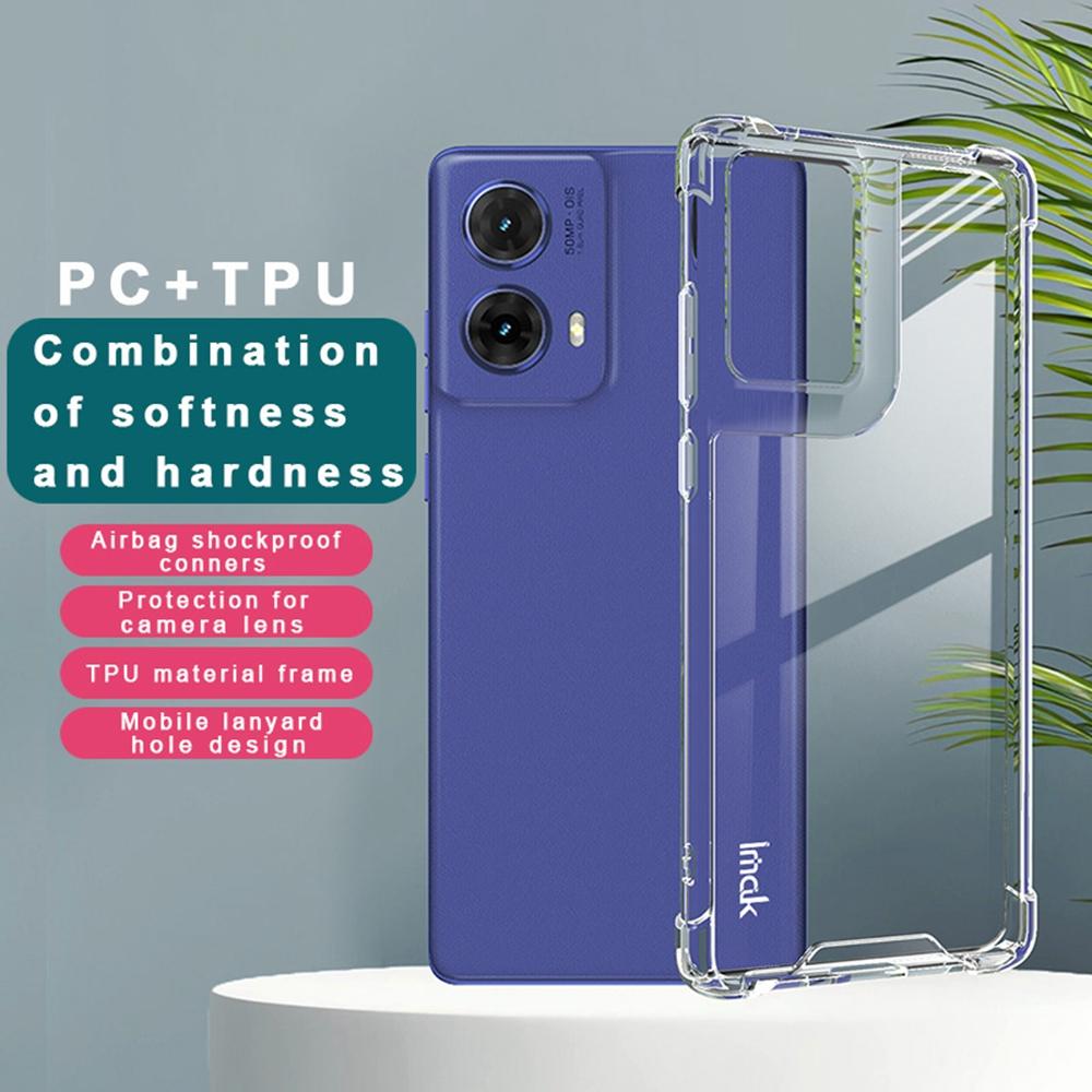 

IMAK For Motorola Moto G85 5G/S50 Neo 5G Clear Case PC+TPU Phone Cover Airbag Corners A